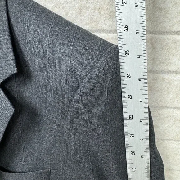 Burberrys Gray Pure Wool 2 Button Single Vent Sport Coat Blazer 38R - Picture 12 of 15